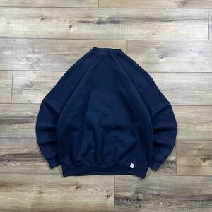 Vintage 90s Discus Athletic Navy Blank Crewneck Sweatshirt
